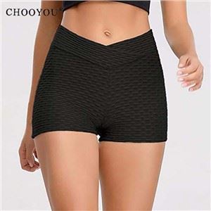 Fitness Tight Yoga Shorts med hög midja
