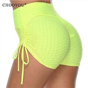 Yoga Sida Dragsko Klipp ut Fitness Shorts