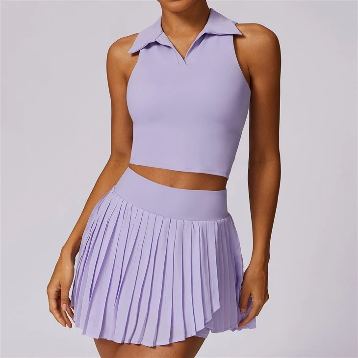 Summer Outdoor Leisure Running Fitness Suit Breathable Yoga Nude Tennis Suit